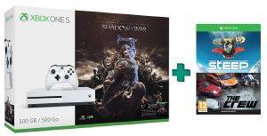 XBOX ONE S CONSOLE 1TB & SHADOW OF WAR & STEEP & THE CREW