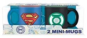 DC COMICS: SUPERMAN & GREEN LANTERN 110 ML 2 MINI-MUGS SET (ABYMUG230)