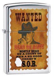 H  ZIPPO WANTED POSTER 