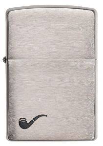 H E ZIPPO 200PL PIPE BRUSHED CHROME 