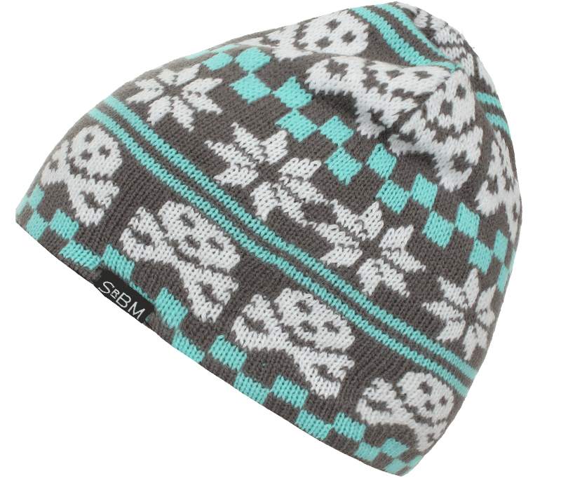 ΣΚΟΥΦΟΣ S.BEN MILES ΓΚΡΙ ΜΕ ΣΧΕΔΙΟ ΝΕΚΡΟΚΕΦΑΛΕΣ S.BEN MILES