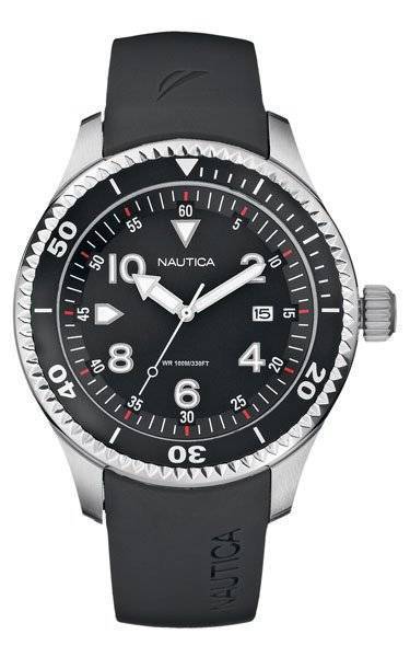 NAUTICA ΑΝΔΡΙΚΟ ΡΟΛΟΙ NAUTICA BLACK RUBBER