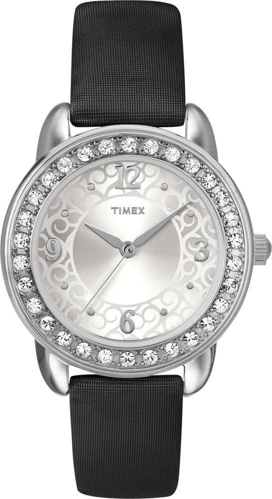 ΓΥΝΑΙΚΕΙΟ ΡΟΛΟΙ TIMEX BLACK LEATHER STRAP TIMEX