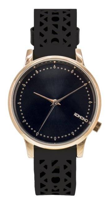 KOMONO ΓΥΝΑΙΚΕΙΟ ΡΟΛΟΙ KOMONO ESTELLE CUTOUT BLACK ROSE