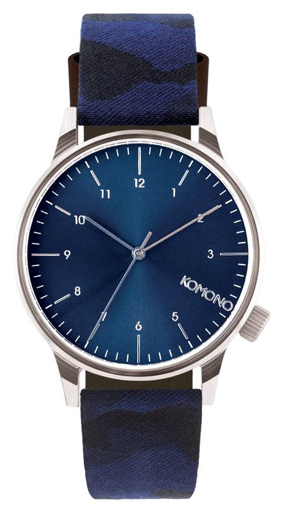 ΑΝΔΡΙΚΟ ΡΟΛΟΙ KOMONO WINSTON PRINT SERIES CAMO ΜΠΛΕ W2167