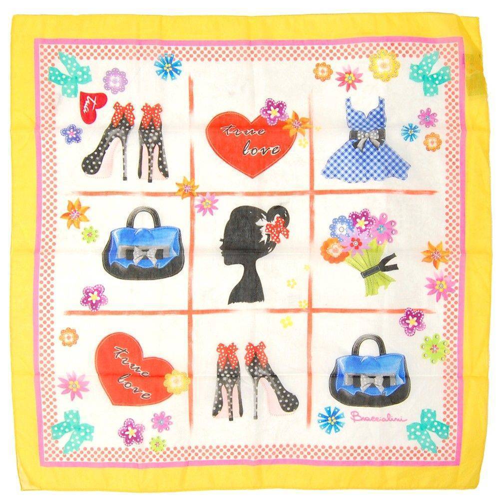 ΜΑΝΤΗΛΙ BRACCIALINI ΜΕ ΣΧΕΔΙΟ "ΜΟΔΑ" ΚΙΤΡΙΝΟ BRACCIALINI