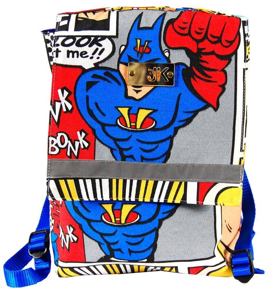 ΧΕΙΡΟΠΟΙΗΤΗ ΤΣΑΝΤΑ ΠΛΑΤΗΣ MADE BY JK COMIC HARAMAN ΠΟΛΥΧΡΩΜΗ MADEBYJK