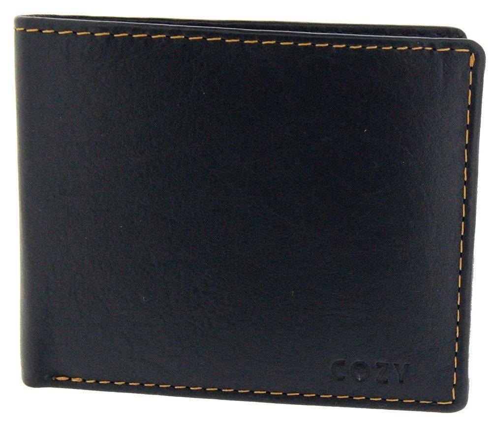 ΔΕΡΜΑΤΙΝΟ ΠΟΡΤΟΦΟΛΙ COZY 4022 ΔΙΧΡΩΜΟ ΜΠΛΕ/ΚΑΜΕΛ COZY