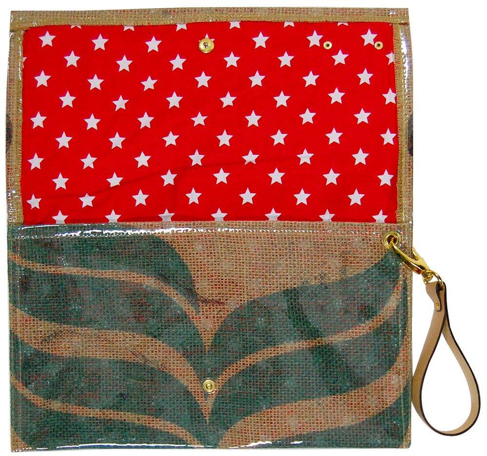 ΧΕΙΡΟΠΟΙΗΤΗ ΤΣΑΝΤΑ ΦΑΚΕΛΟΣ MADE BY JK COFFEE ΑΣΤΕΡΙΑ ΚΟΚΚΙΝΟ