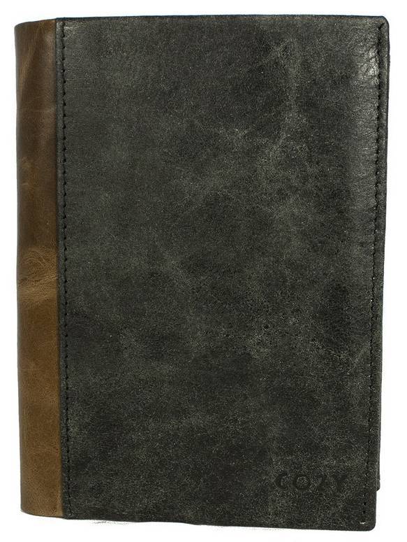 ΔΕΡΜΑΤΙΝΗ ΚΑΡΤΟΘΗΚΗ COZY 1977 DISTRESS ΜΑΥΡΟ COZY