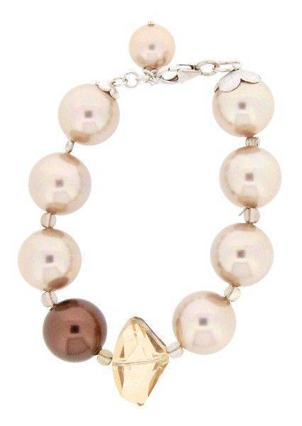 ΒΡΑΧΙΟΛΙ BEVERLY ΑΣΗΜΕΝΙΟ ΜΕ ΠΕΡΛΕΣ ΣΟΜΟΝ