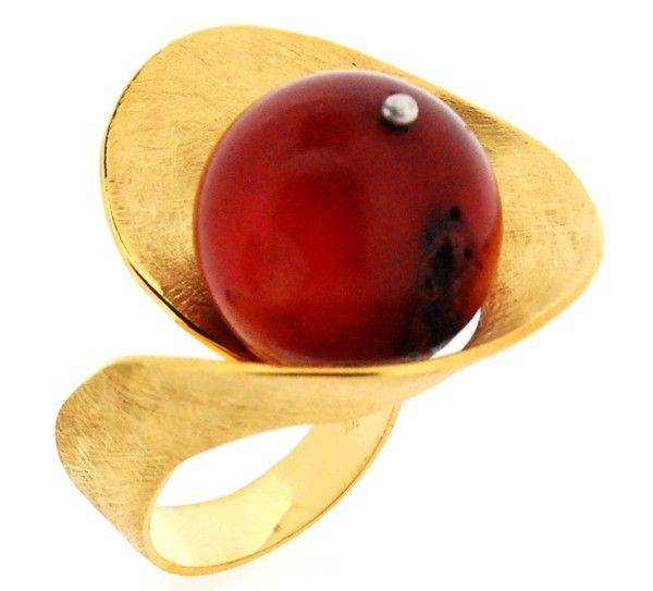 ΔΑΧΤΥΛΙΔΙ FRANGOS ΜΕ ΠΕΤΡΑ ΚΟΚΚΙΝΟ (NO 56) FRANGOS