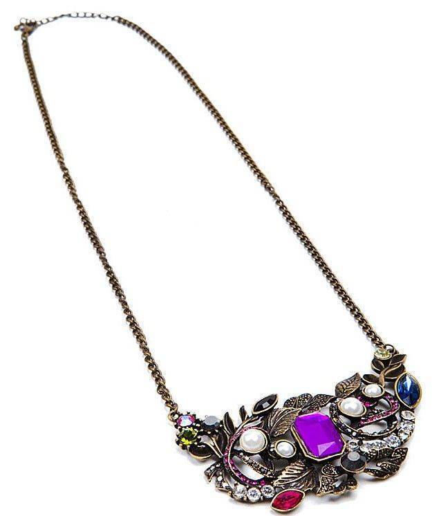 ACHILLEAS ACCESSORIES ΚΟΛΙΕ ΜΕ ΣΥΝΘΕΣΗ VINTAGE GEMS ACHILLEAS ΜΠΡΟΝΖΕ