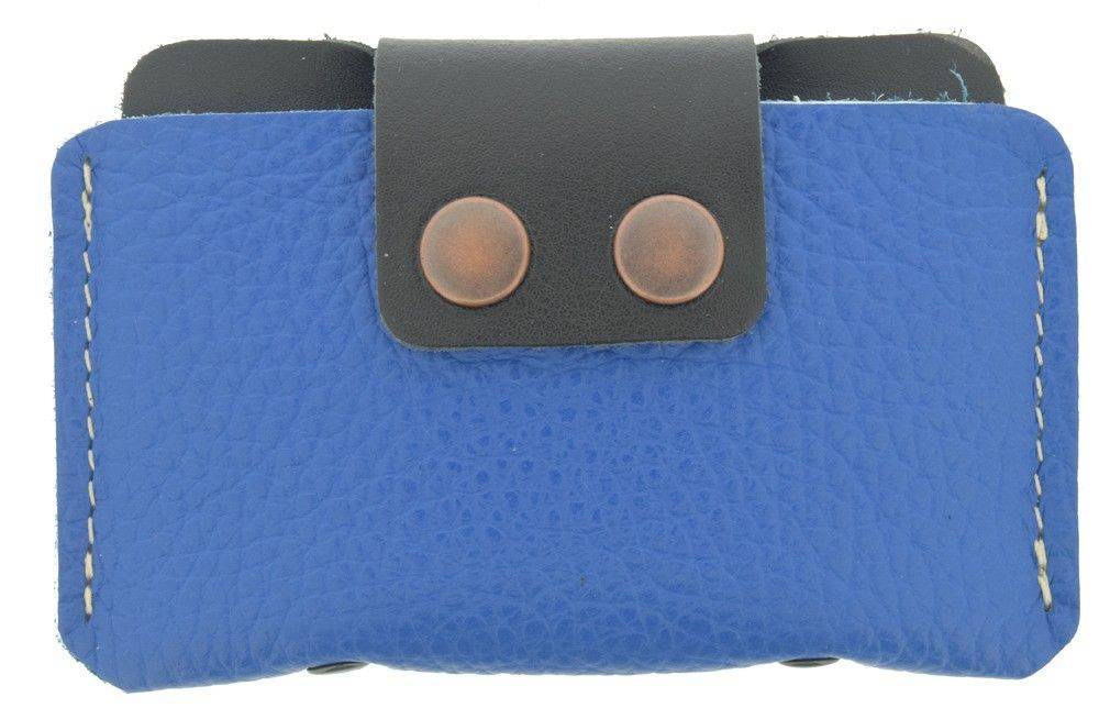 ON AND OFF ΔΕΡΜΑΤΙΝΗ ΚΑΡΤΟΘΗΚΗ ON AND OFF 3 ΘΕΣΕΩΝ ΜΠΛΕ