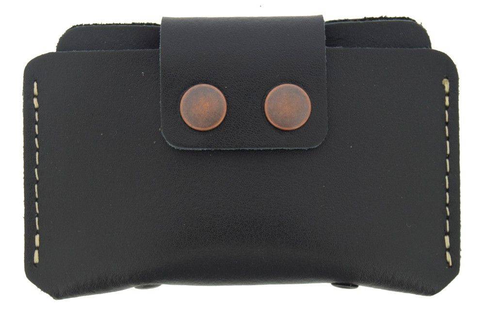 ΔΕΡΜΑΤΙΝΗ ΚΑΡΤΟΘΗΚΗ ON AND OFF 3 ΘΕΣΕΩΝ ΜΑΥΡΟ