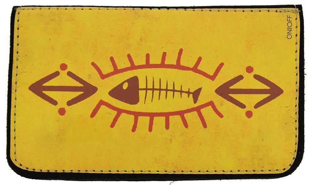 ΔΕΡΜΑΤΙΝΗ ΚΑΣΤΟΡΙΝΗ ΘΗΚΗ ΚΑΠΝΟΥ ON AND OFF ETHNIC FISH ON AND OFF