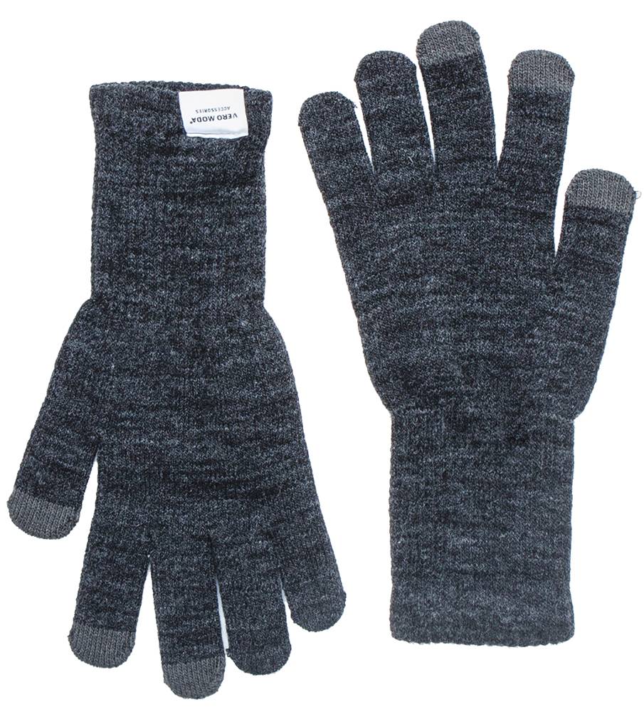 ΓΑΝΤΙΑ VERO MODA NETE 10114225 ΣΚΟΥΡΟ ΓΚΡΙ ΜΕΛΑΝΖΕ VERO MODA