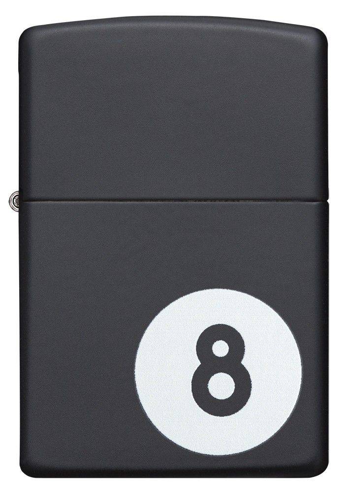 ΑΝΑΠΤΗΡΑΣ ΒΕΝΖΙΝΗΣ ZIPPO 28432 EIGHT BALL ΜΑΥΡΟ ΜΑΤ ZIPPO