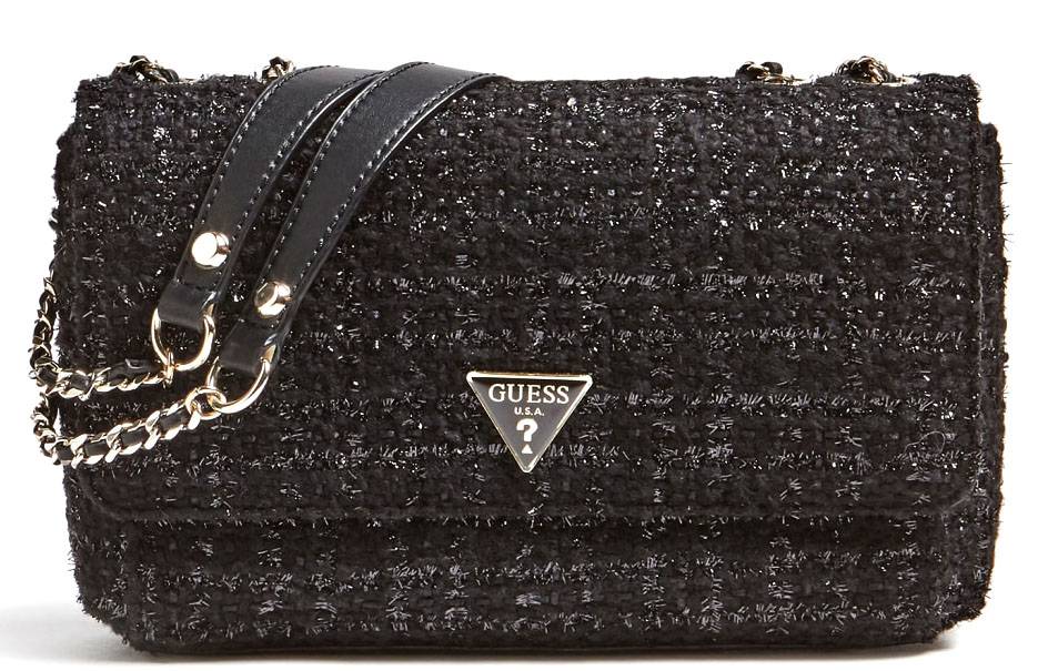 ΤΣΑΝΤΑ ΩΜΟΥ GUESS CESSILY CONVERTIBLE XBODY FLAP HWTG7679210 ΜΑΥΡΟ GUESS