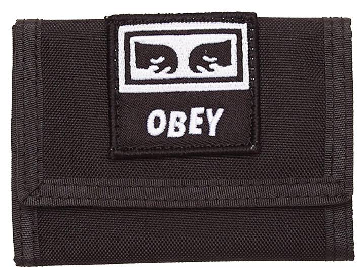 OBEY ΠΟΡΤΟΦΟΛΙ OBEY TAKEOVER TRI FOLD 100010122 ΜΑΥΡΟ