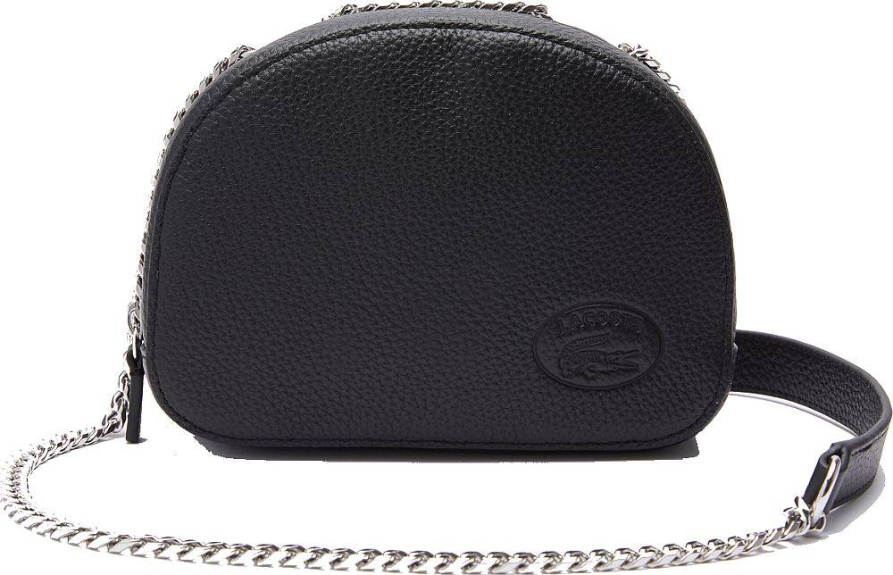 ΤΣΑΝΤΑ ΩΜΟΥ LACOSTE CROCO GRAINED LEATHER NF3800NL 000 ΜΑΥΡΟ