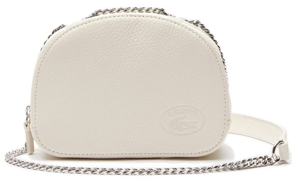 LACOSTE ΤΣΑΝΤΑ ΩΜΟΥ LACOSTE CROCO GRAINED LEATHER NF3800NL J05 ΜΠΕΖ