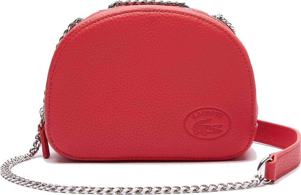 ΤΣΑΝΤΑ ΩΜΟΥ LACOSTE CROCO GRAINED LEATHER NF3800NL J12 ΚΟΚΚΙΝΟ LACOSTE