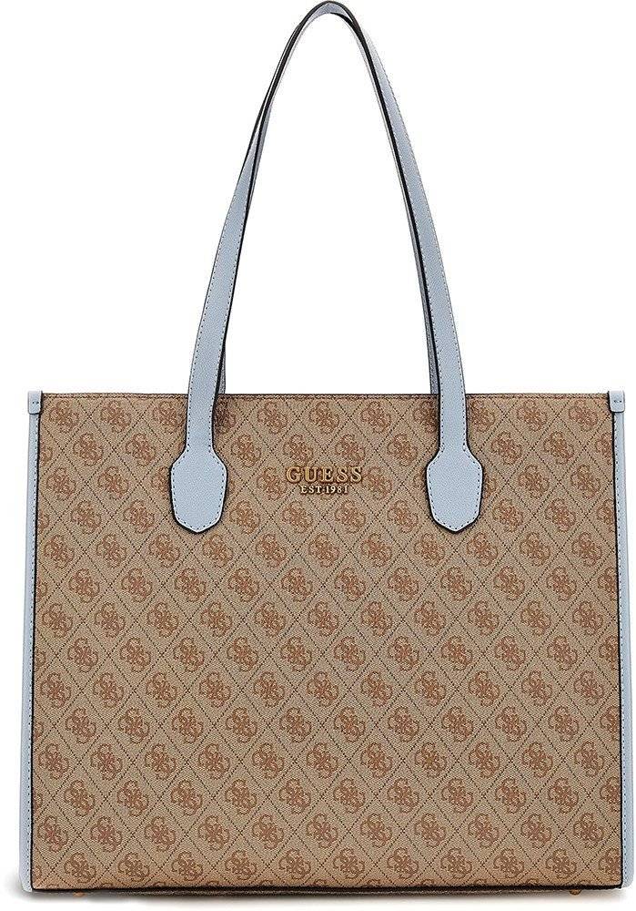 ΤΣΑΝΤΑ ΩΜΟΥ GUESS SILVANA HWSN8665240 ΑΝΟΙΧΤΟ ΚΑΦΕ/ΓΑΛΑΖΙΟ GUESS