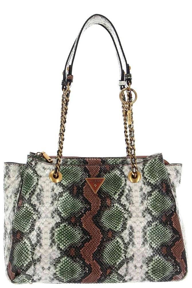GUESS ΤΣΑΝΤΑ ΩΜΟΥ GUESS BECCI GFRIEND HWKB8782090 SNAKE PRINT ΠΟΛΥΧΡΩΜΟ
