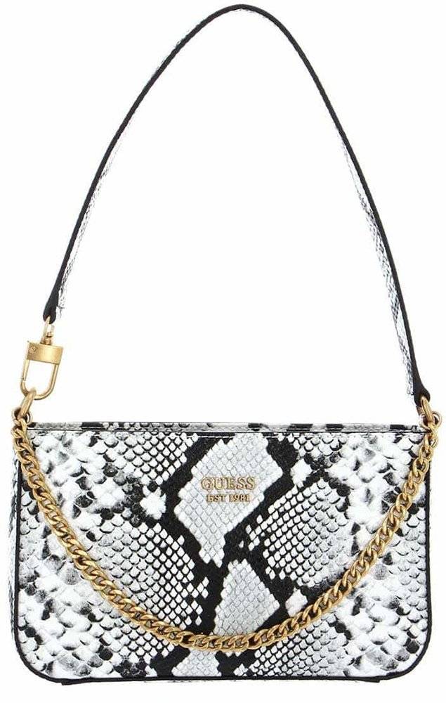 ΤΣΑΝΤΑ ΩΜΟΥ GUESS KATEY MINI TOP ZIP HWKP7870720 SNAKE PRINT ΛΕΥΚΟ GUESS
