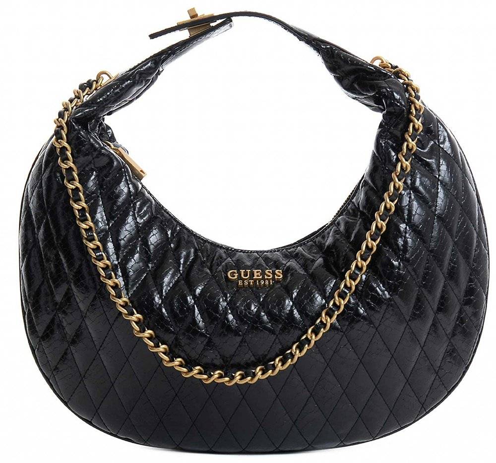 ΤΣΑΝΤΑ ΧΕΙΡΟΣ GUESS DEMA HOBO HWQK8776020 ΜΑΥΡΟ GUESS
