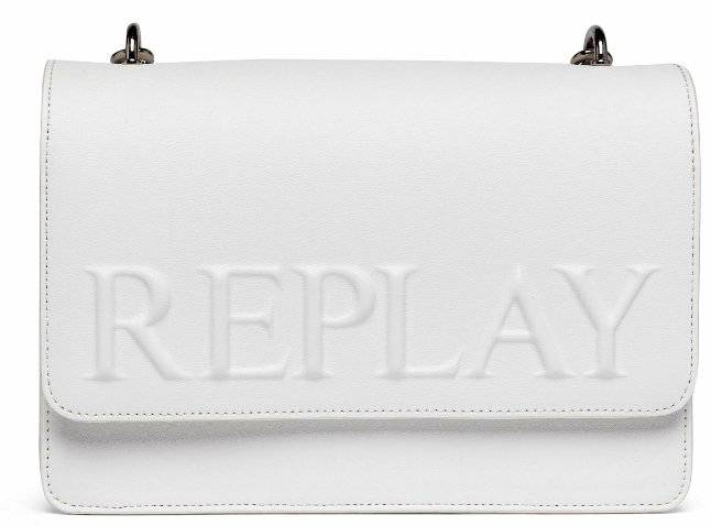 REPLAY ΤΣΑΝΤΑ ΩΜΟΥ REPLAY FW3000.027.A0362B 001 ΛΕΥΚΟ