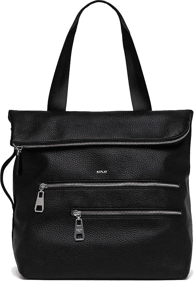 REPLAY ΤΣΑΝΤΑ ΠΛΑΤΗΣ REPLAY FW3630.000.A0502B 0098 ΜΑΥΡΟ