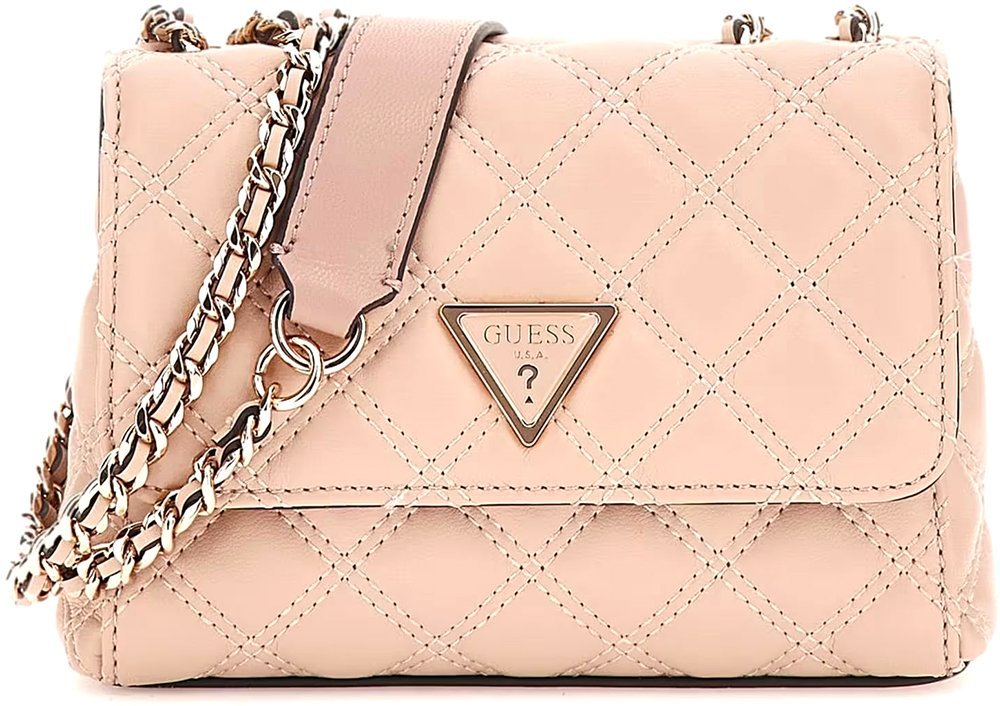 GUESS ΤΣΑΝΤΑ ΩΜΟΥ GUESS GIULLY MINI 2 COMP CNVRTBL FLP HWQG8748740 LBG ΑΝΟΙΧΤΟ ΡΟΖ