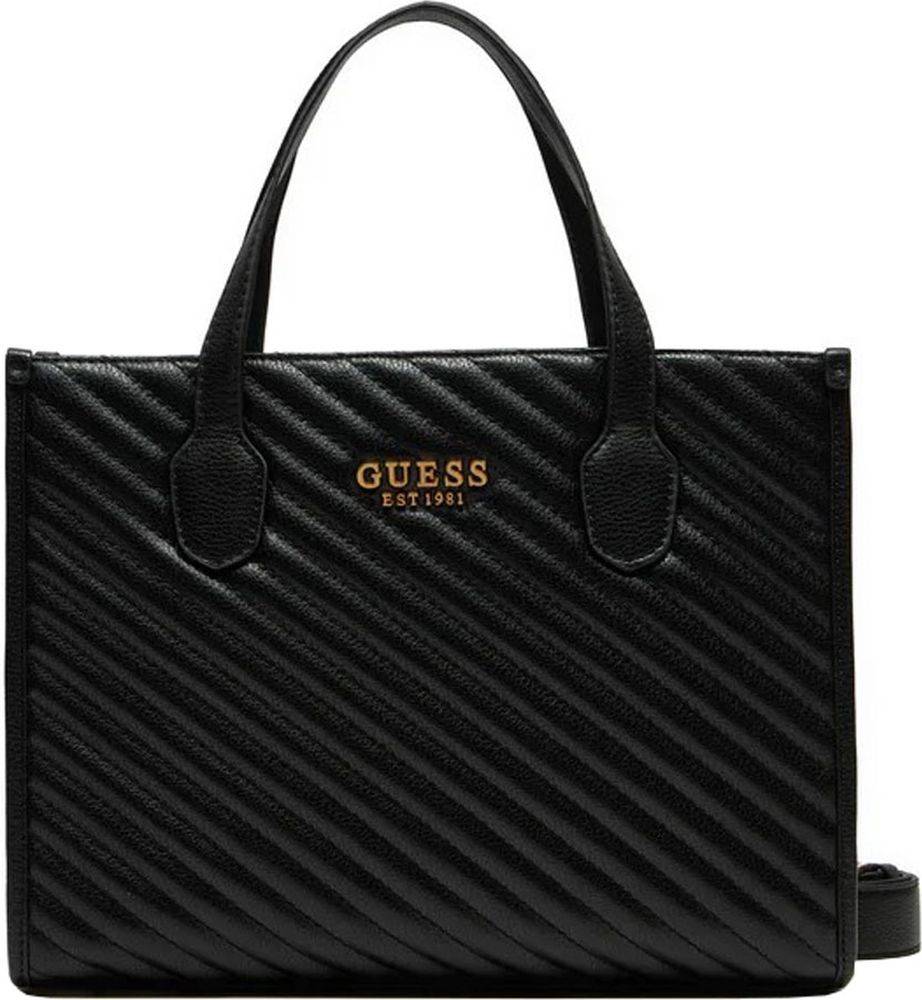 ΤΣΑΝΤΑ ΧΕΙΡΟΣ GUESS SILVANA 2 COMP TOTE HWQV8665220 ΜΑΥΡΟ GUESS