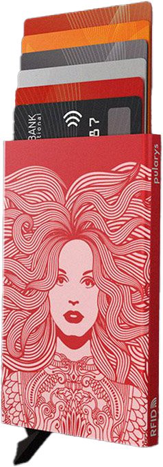 PULARYS ΚΑΡΤΟΘΗΚΗ PULARYS ZEN CARDS 191510811 RED THE MERMAID ΚΟΚΚΙΝΟ