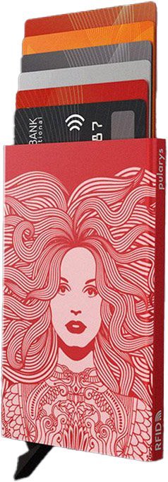PULARYS ΚΑΡΤΟΘΗΚΗ PULARYS ZEN CARDS 191510811 RED THE MERMAID ΚΟΚΚΙΝΟ