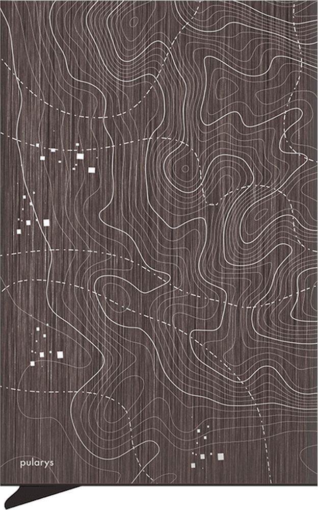 PULARYS ΚΑΡΤΟΘΗΚΗ PULARYS ZEN CARDS 192215502 BROWN TOPO-GRAPHIC