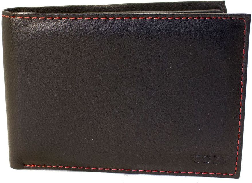 ΠΟΡΤΟΦΟΛΙ COZY ΔΕΡΜΑΤΙΝΟ 772 ΜΑΥΡΟ/ΚΟΚΚΙΝΟ COZY