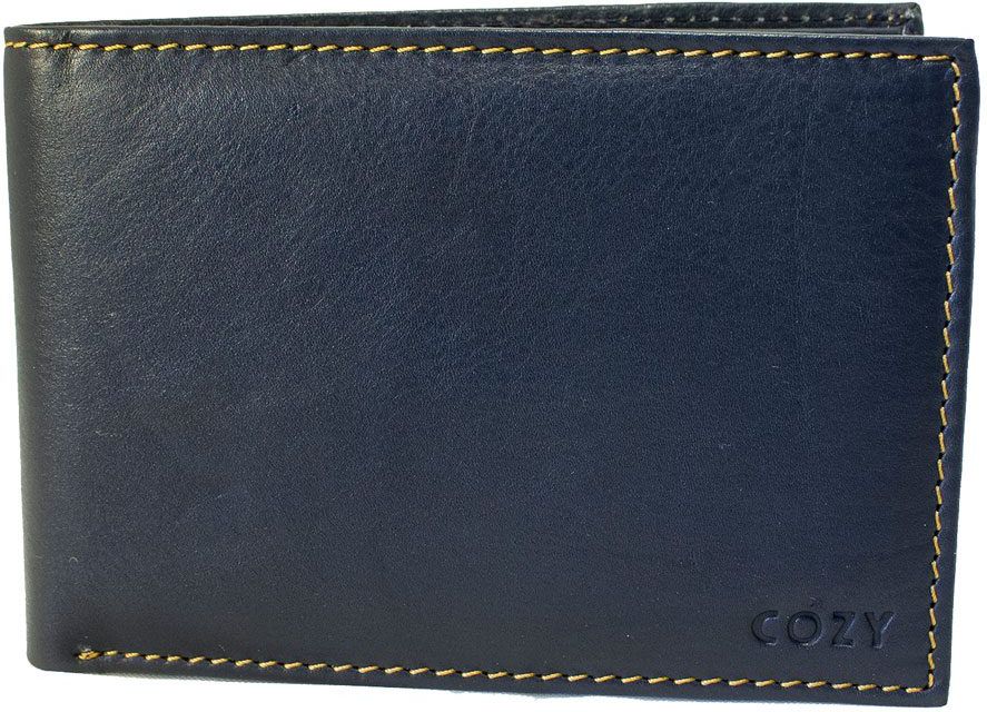 ΠΟΡΤΟΦΟΛΙ COZY ΔΕΡΜΑΤΙΝΟ 772 ΣΚΟΥΡΟ ΜΠΛΕ/ΚΑΜΕΛ