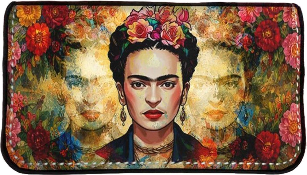 ΔΕΡΜΑΤΙΝΗ ΚΑΣΤΟΡΙΝΗ ΘΗΚΗ ΚΑΠΝΟΥ ON AND OFF FRIDA FLOWERS
