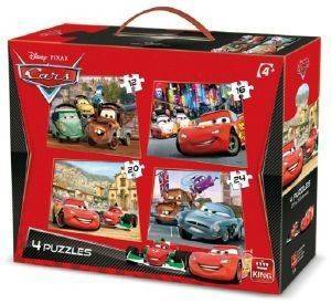 PUZZLE KING 4  1 DISNEY CARS 12-16-20-24 