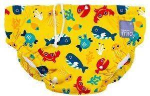   BAMBINO MIO REUSABLE SWIM NAPPY S - DEEP SEA YELLOW