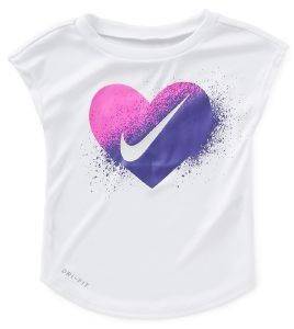 T-SHIRT NIKE DRI-FIT SPRAY HEART MODERN  (116-122.)- (6-7)