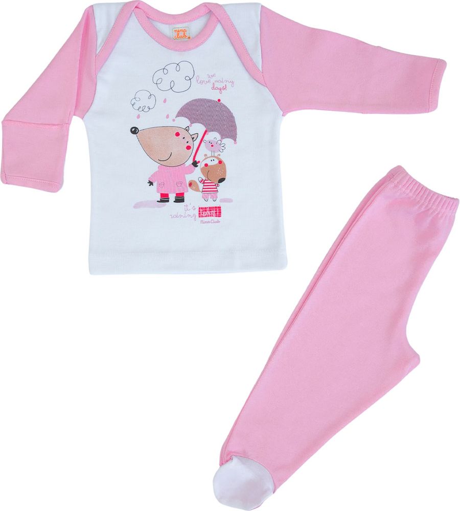 ΠΥΤΖΑΜΕΣ NINA CLUB 132 ΡΟΖ (74CM)-(6-12 ΜΗΝΩΝ)