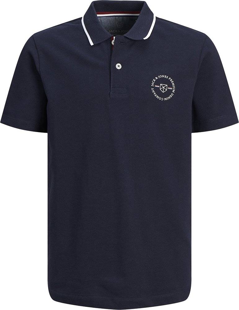 POLO T-SHIRT JACK - JONES 12254237 JPRBLUSHIELD ΣΚΟΥΡΟ ΜΠΛΕ (140 CM)-(10 ΕΤΩΝ)
