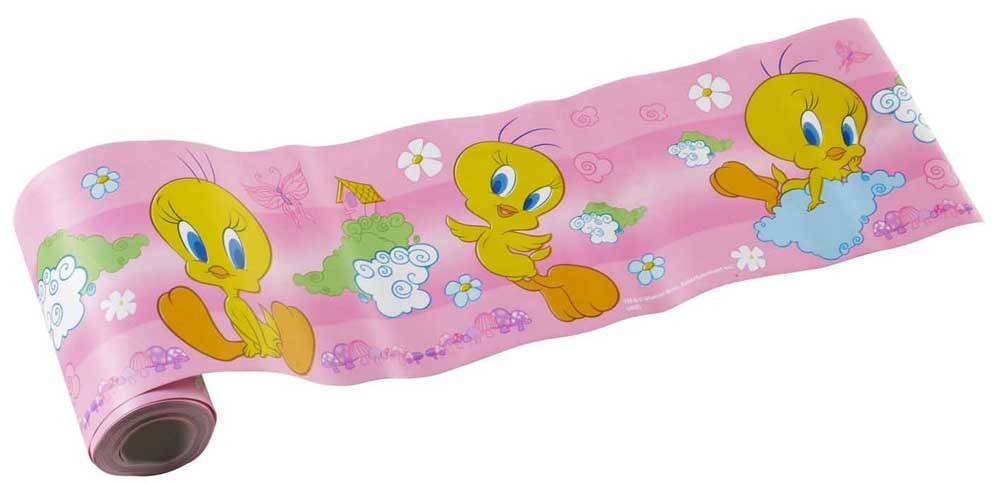 ΜΠΟΡΝΤΟΥΡΑ ΤΟΙΧΟΥ HOLLYTOON TWEETY ΡΟΖ (5 M X 10 CM) HOLLYTOON