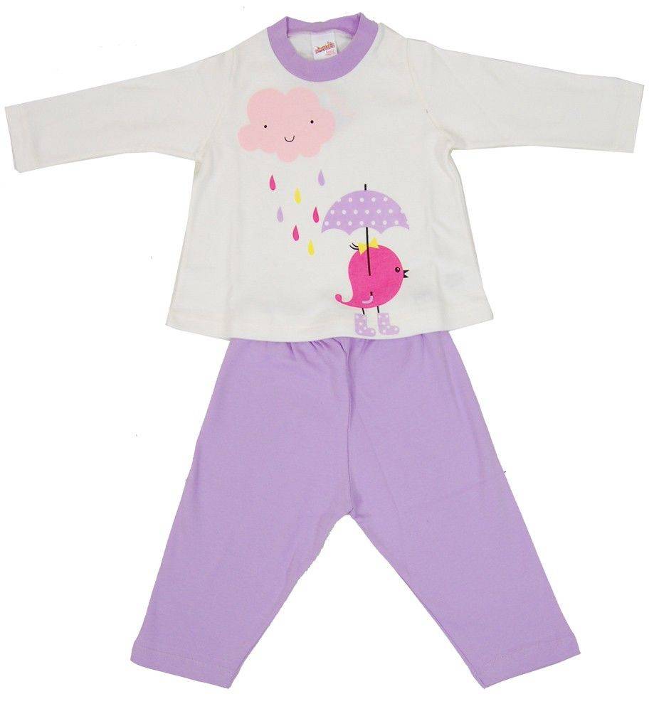 ΠΥΖΑΜΑΚΙΑ MINERVA ΜΑΚΡΥ ΜΑΝΙΚΙ RAIN ΚΡΕΜ (78ΕΚ.)-(6-12 ΜΗΝΩΝ)