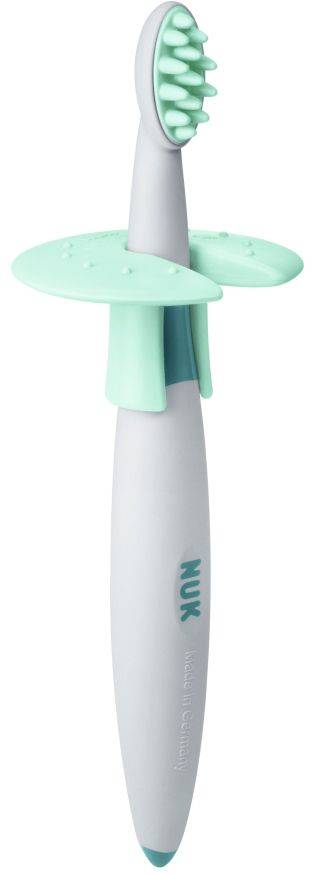 ΟΔΟΝΤΟΒΟΥΡΤΣΑ ΑΝΑΤΟΜΙΚΗ NUK ΜΕ ΠΡΟΣΤΑΤΕΥΤΙΚΟ ΔΑΚΤΥΛΙΟ NUK