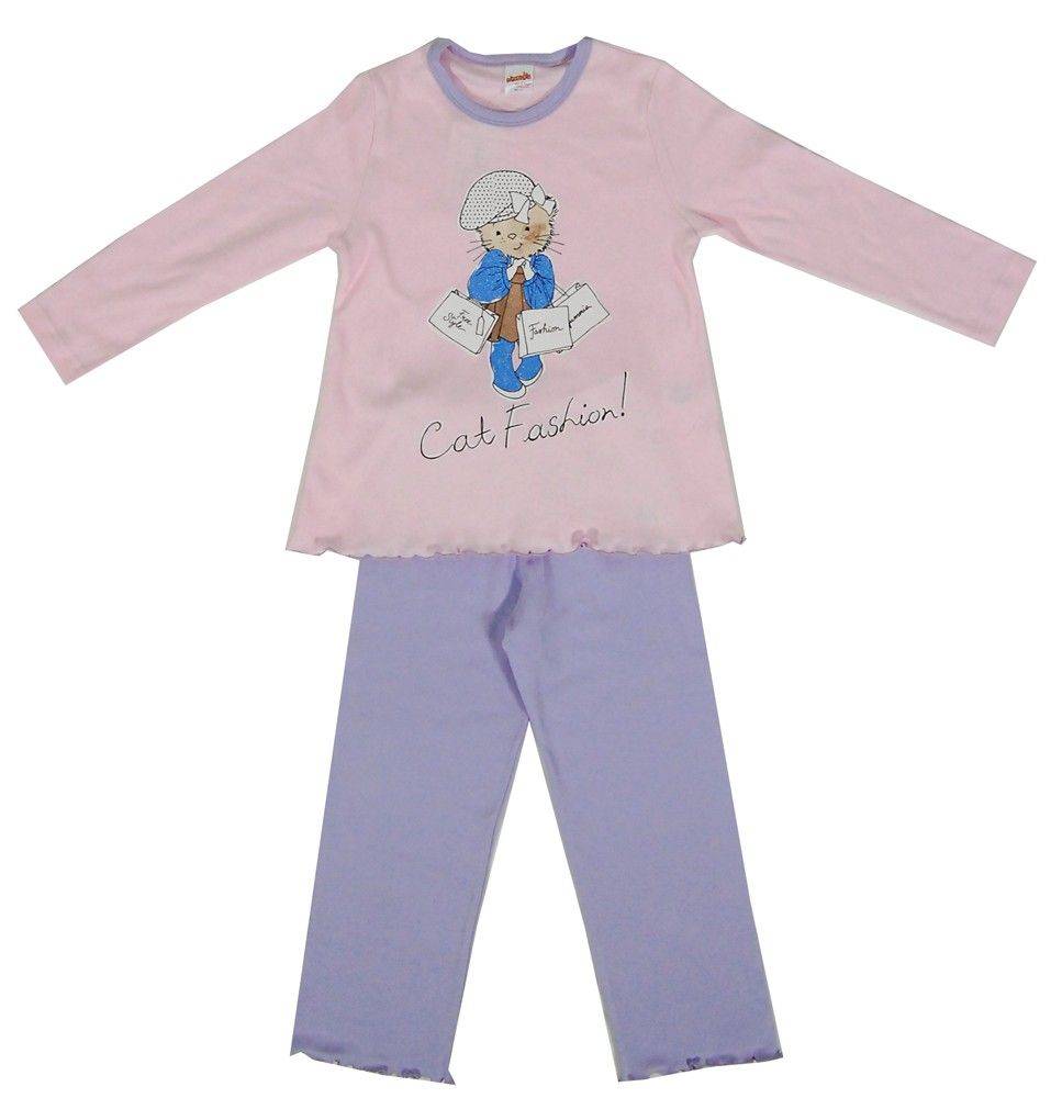 ΠΥΖΑΜΑ MINERVA CAT FASHION ΡΟΖ (70ΕΚ.)-(0-6 ΜΗΝΩΝ)